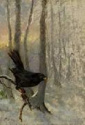 unknow artist Bird on a Three Branch Sweden oil painting artist